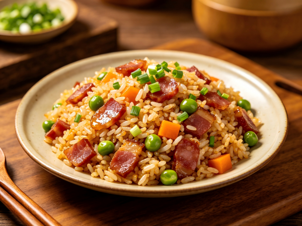 Chinese Sausage and Preserved Pork Fried Rice